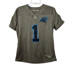 Nike NFL Cam Newton USA Panthers Olive Green Jersey Shirt Kids M